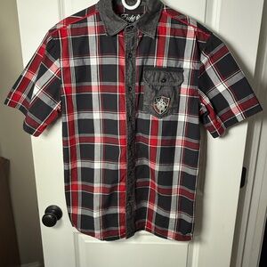 🔥 Eight732 by Jeezy Plaid Button-Up Shirt (Men’s M)